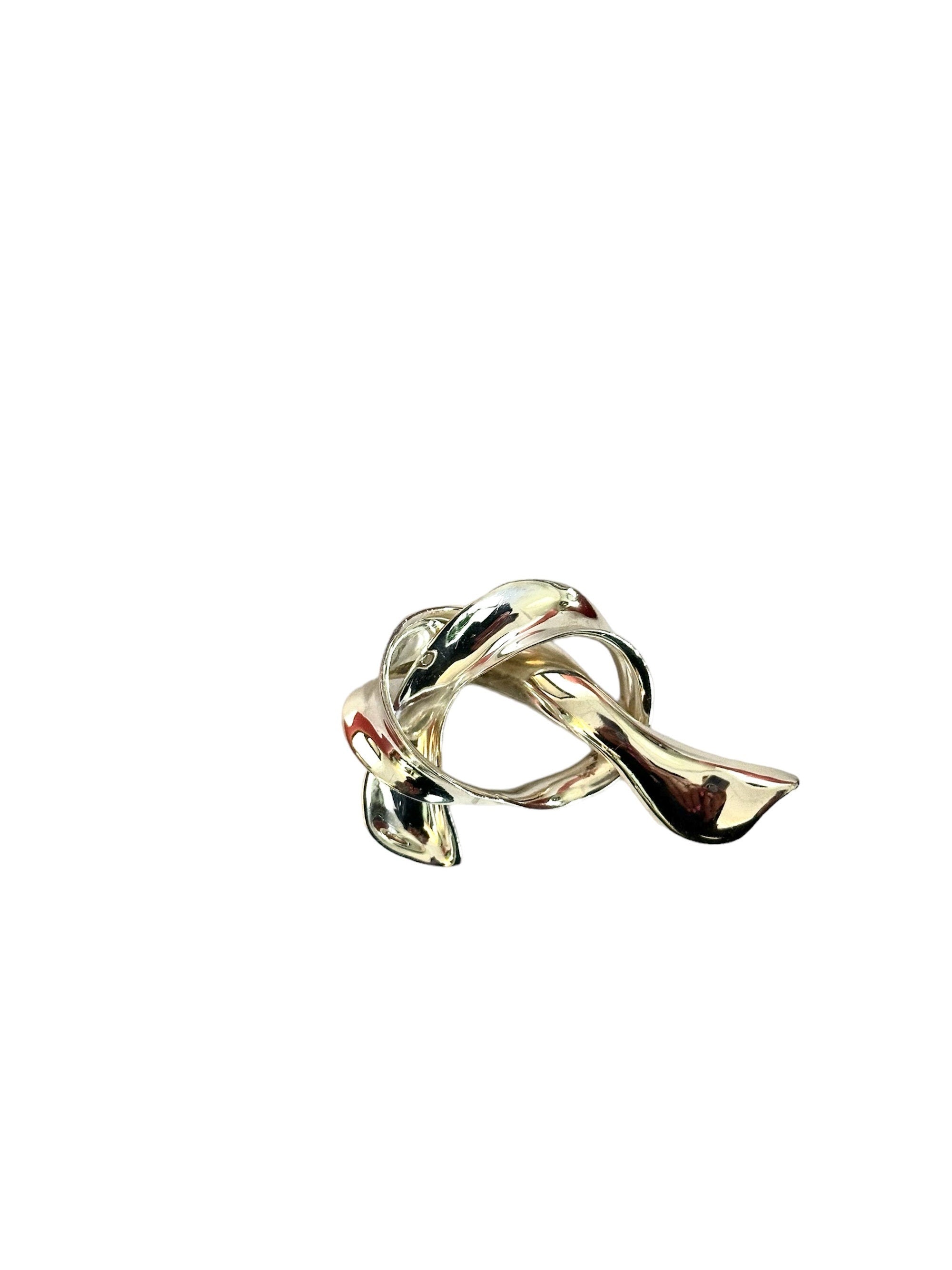 Sterling Silver Flowing Knot Brooch