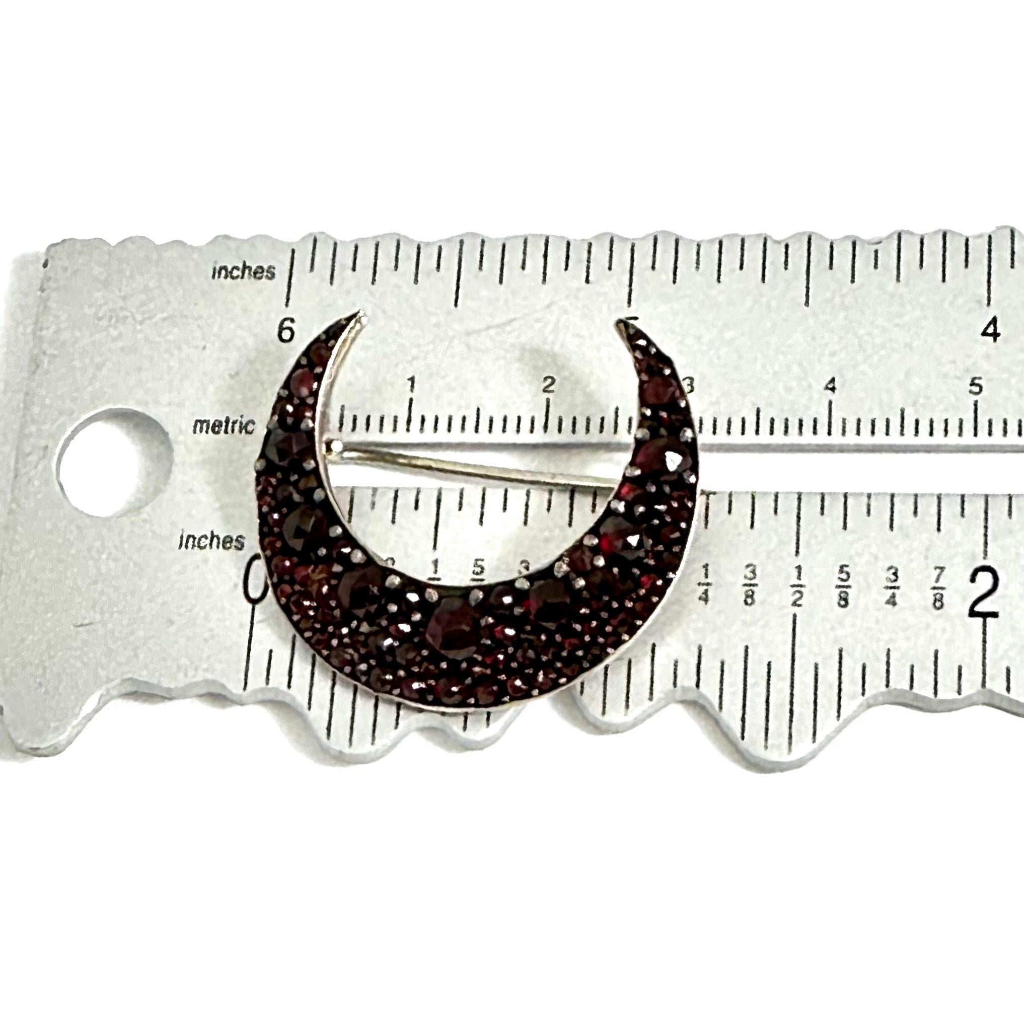 Victorian Bohemian Cut Garnet Brooch