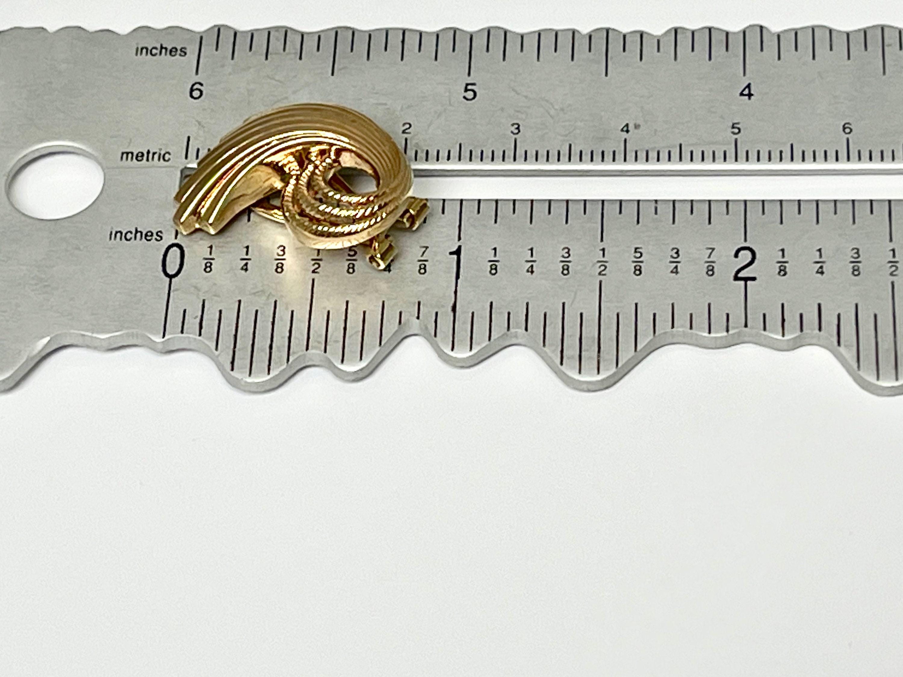 14k Yellow Gold Braided Pin and Clip-on Earring Set