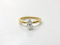 Vintage Marquise Cut Diamond Engagement Ring: 18k Yellow Gold
