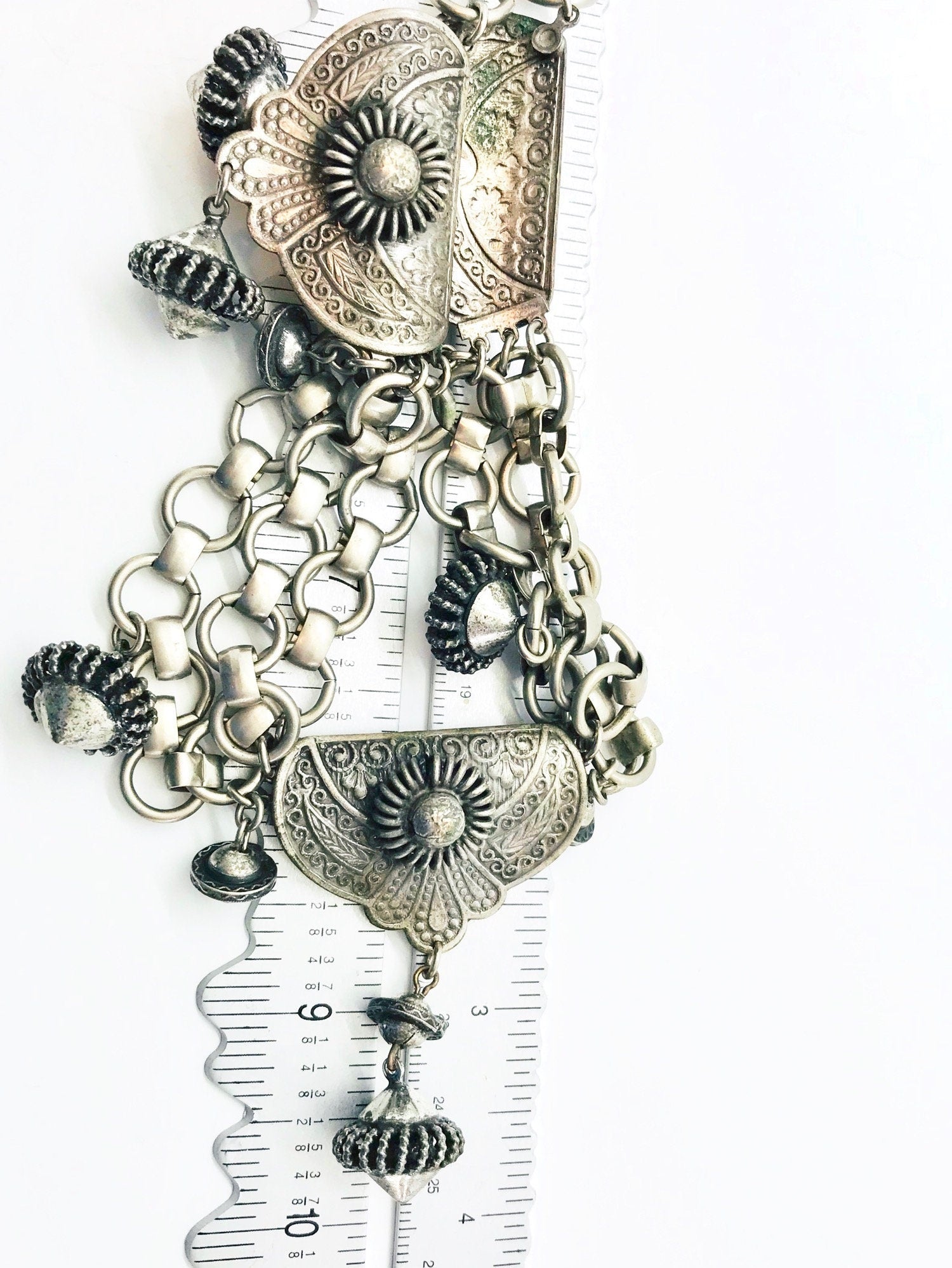 Kandell and Marcus N.Y. Vintage Silver Tone Statement Necklace