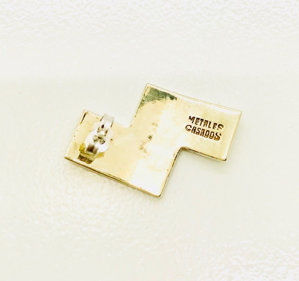 Mixed Metal Necklace Bracelet Earring Set: Sterling Silver, Brass & Copper