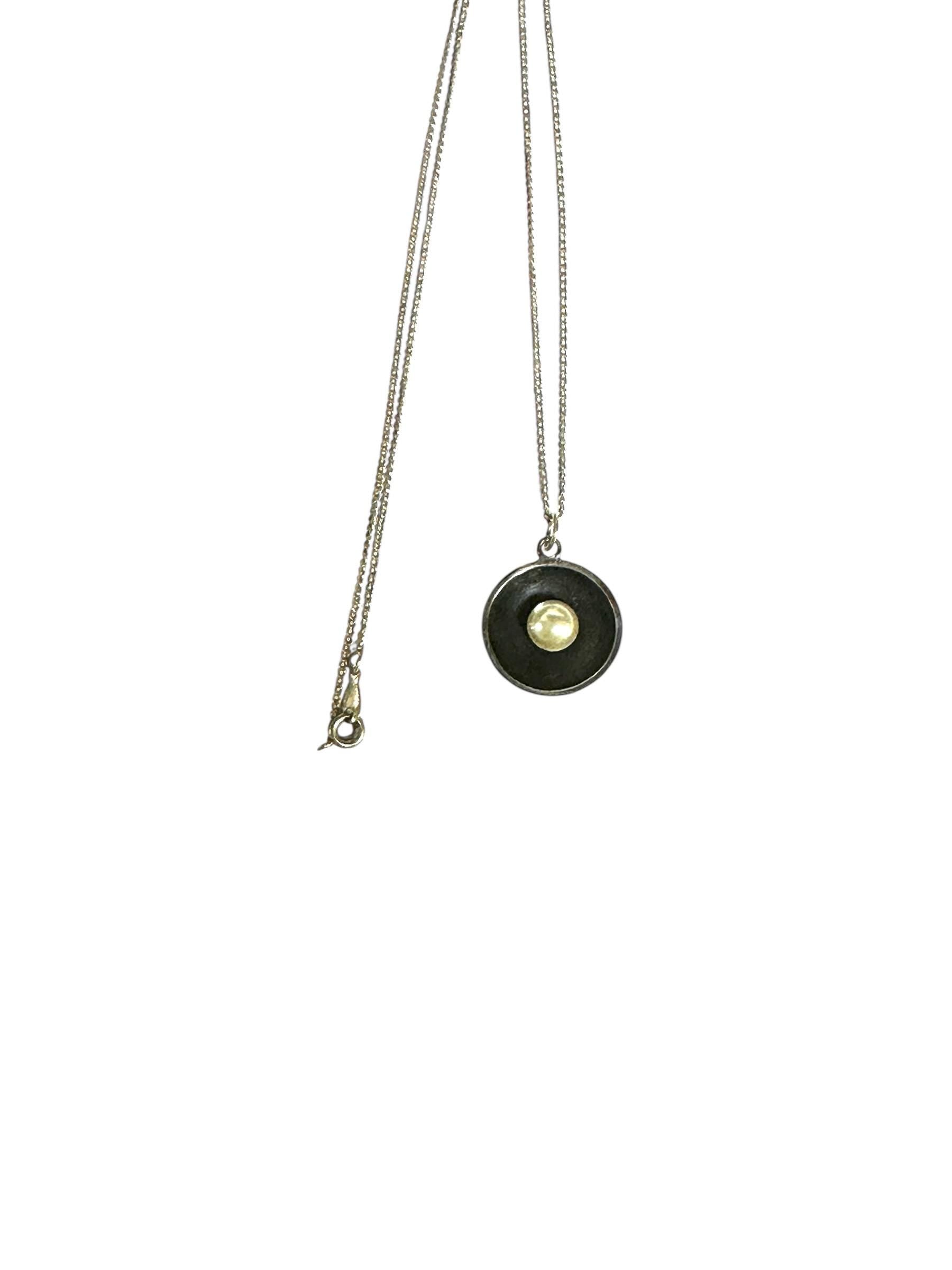 Delfino Sterling Silver Pearl Pendant - Mexican Artisan Jewelry