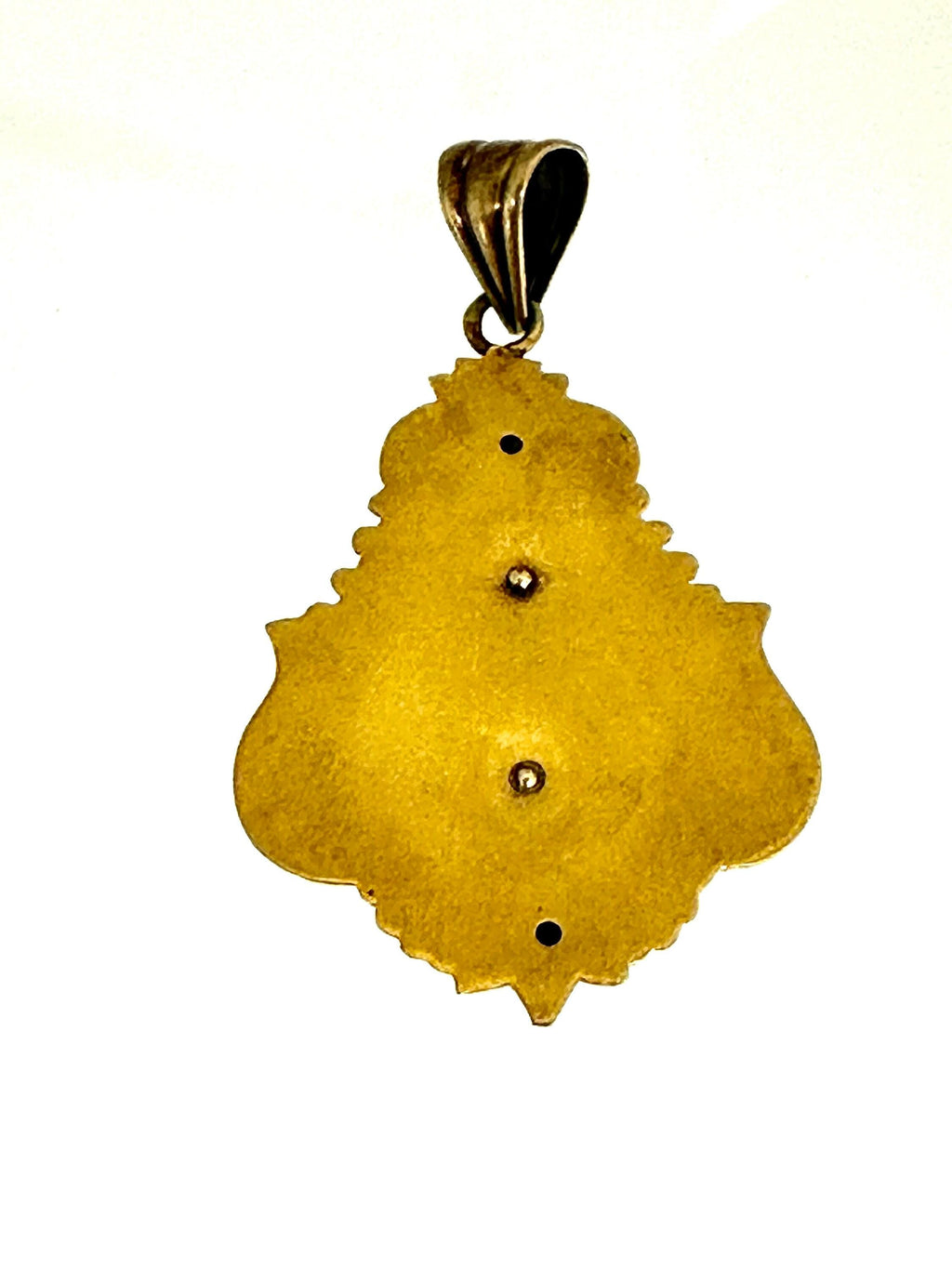 14 Karat Yellow Gold Etruscan Amethyst Pendant