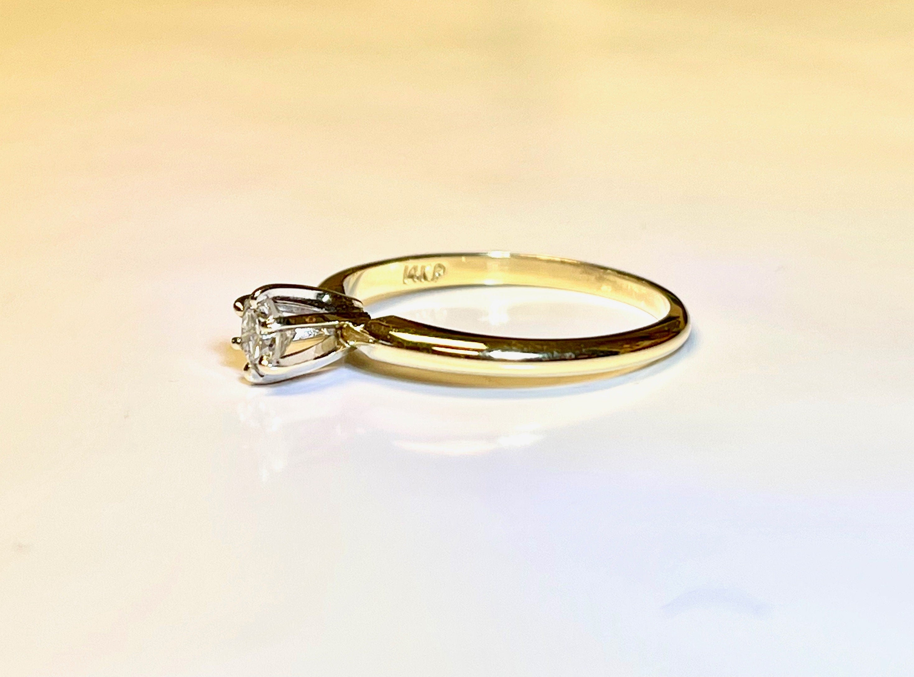 Classic Vintage Yellow Gold Solitaire Engagement Ring