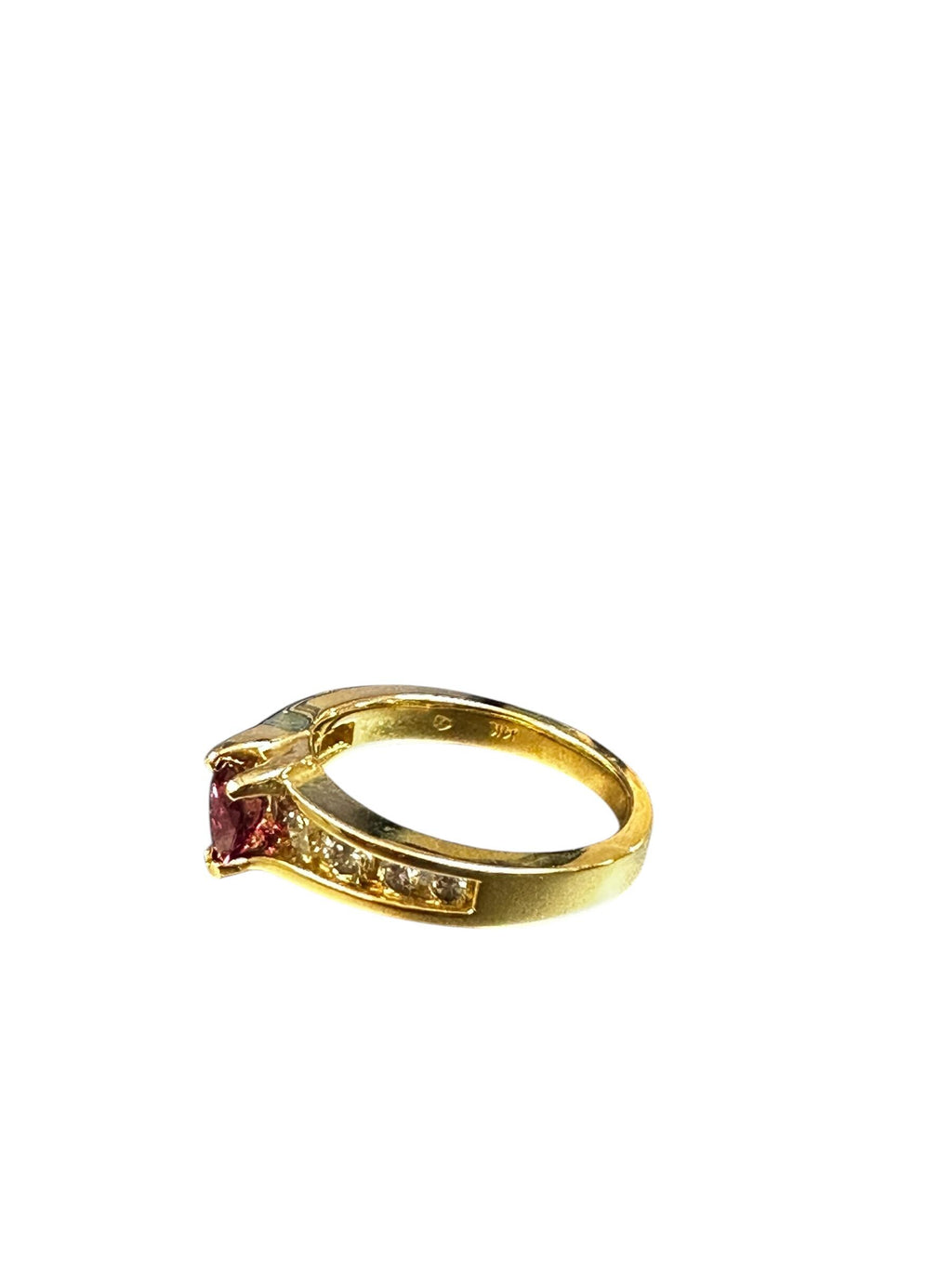Elegant Vintage Ruby & Diamond Ring in 14k Gold, July Birthstone