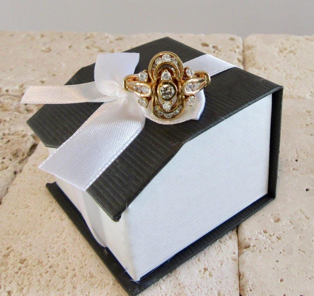 Yellow Gold Diamond Tremblant Cocktail Ring
