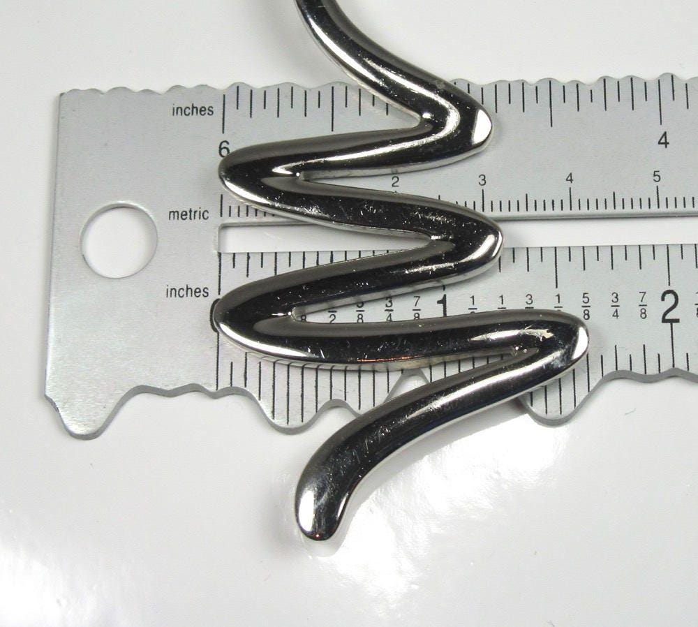 Sterling Silver Squiggle Pendant: Free Form Artistic Jewelry