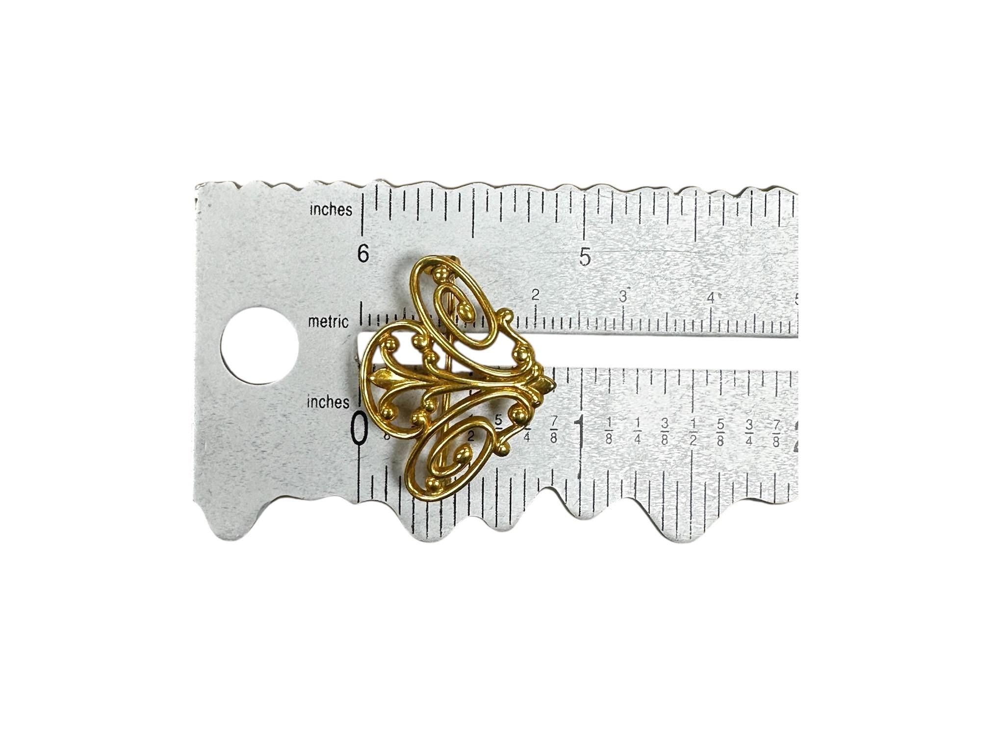 Art Nouveau Elegant Gold Filled Watch Pin