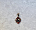 Vintage Sterling Silver Garnet Cluster Pendant - January Birthstone