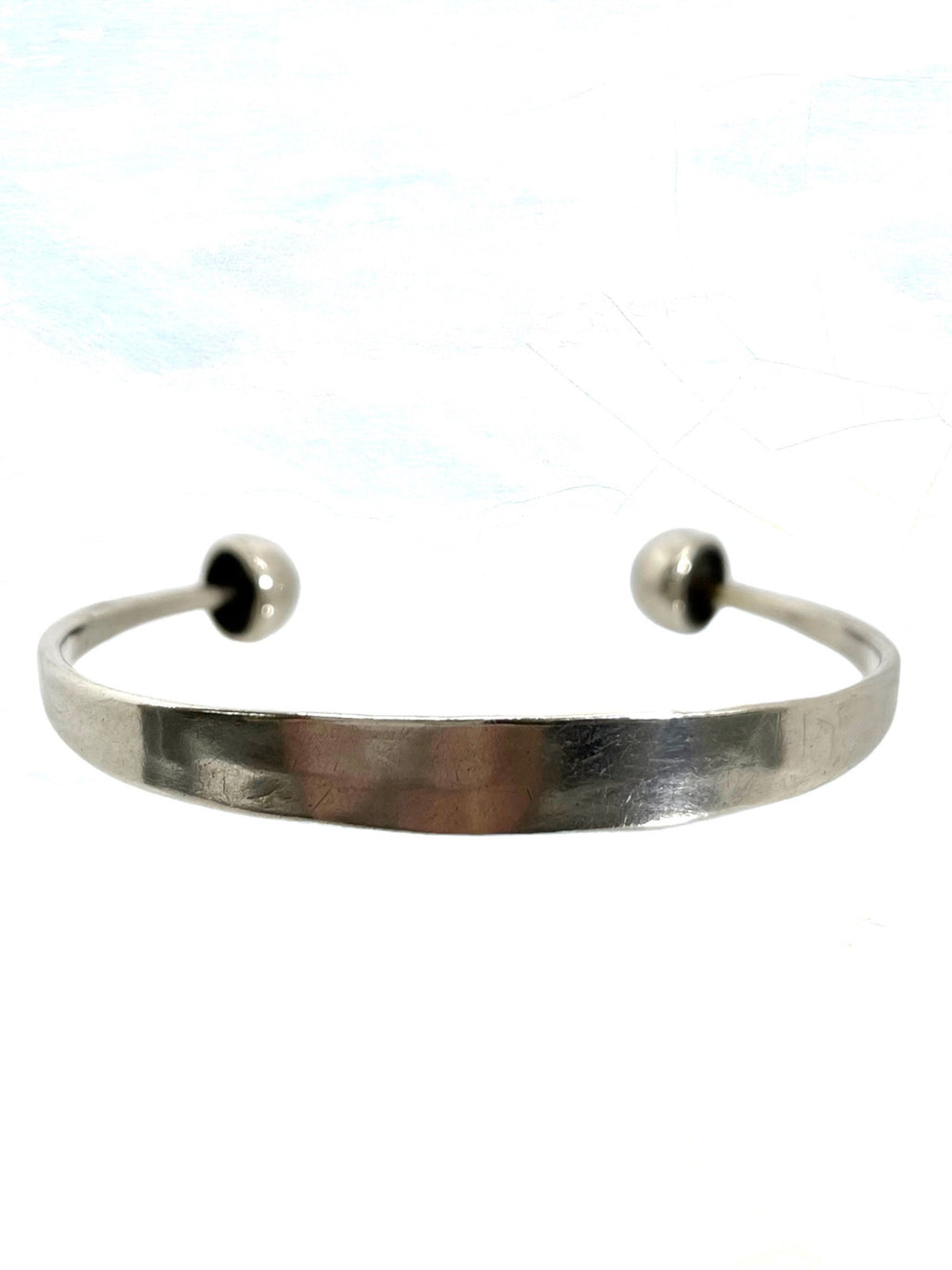 Vintage Sterling Silver Cuff Bracelet Signed Levin
