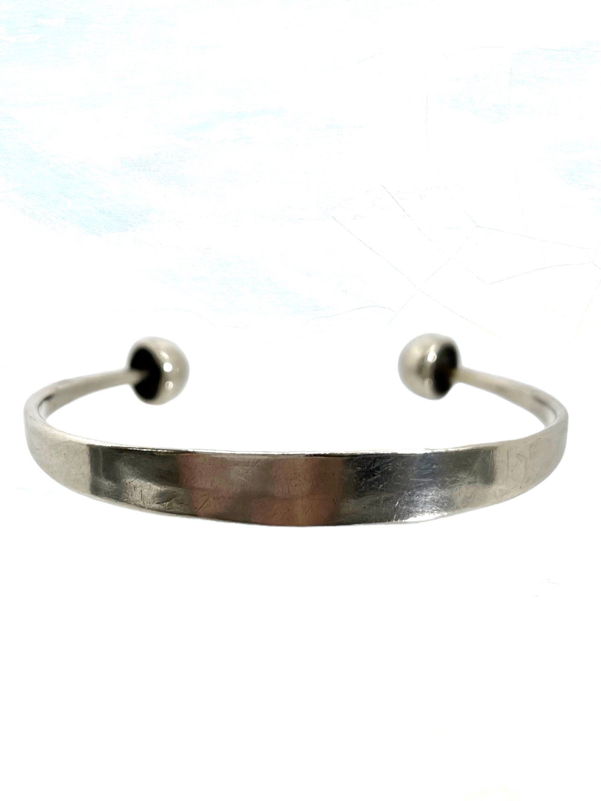 Vintage Sterling Silver Cuff Bracelet Signed Levin