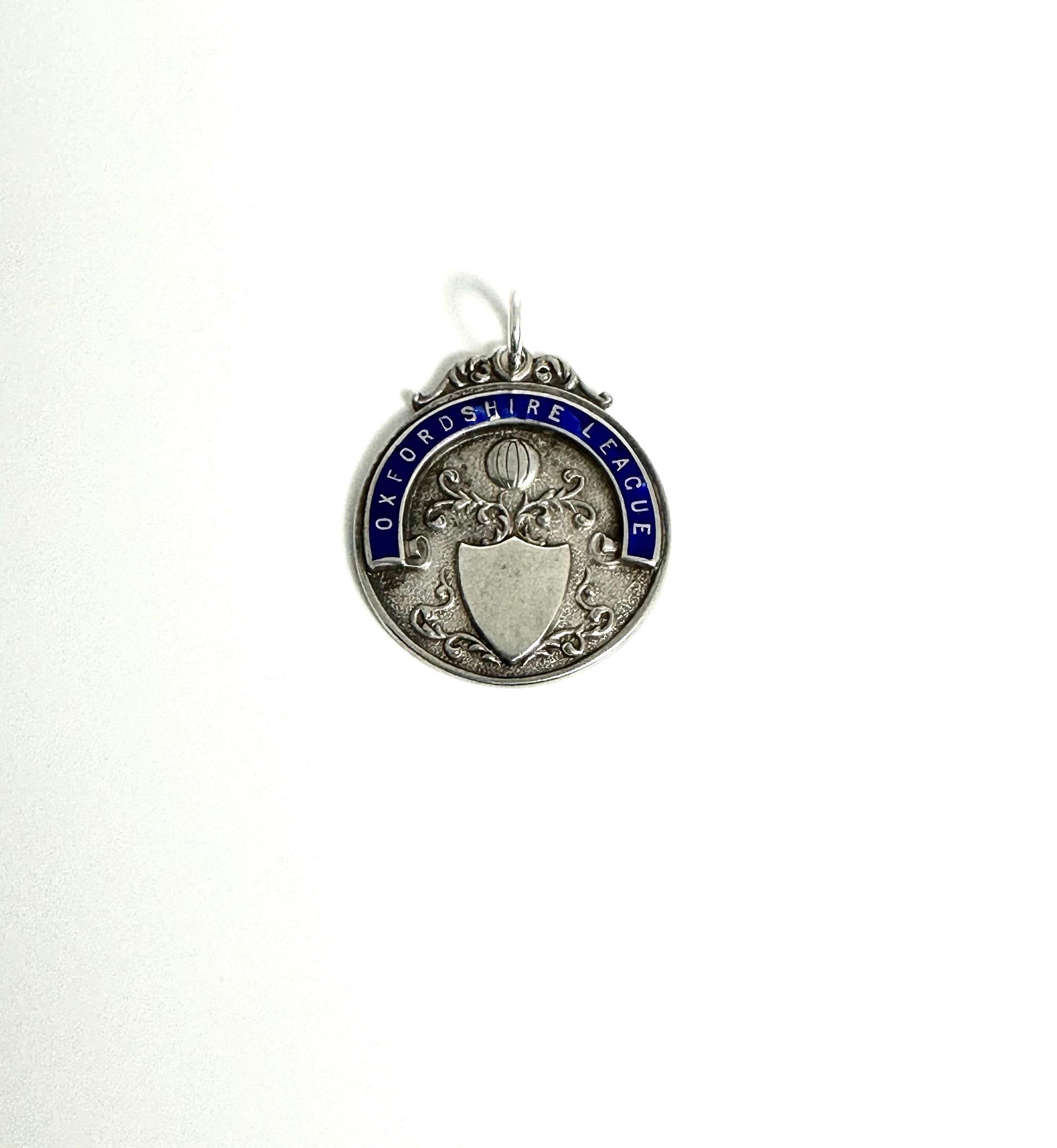 Sterling Silver Oxfordshire League Medallion: Engraved Award
