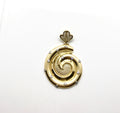 Vintage 14k Gold Diamond Spiral Pendant