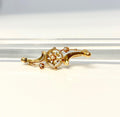 Antique 18K Yellow Gold Pearl Brooch: Victorian Bar Pin