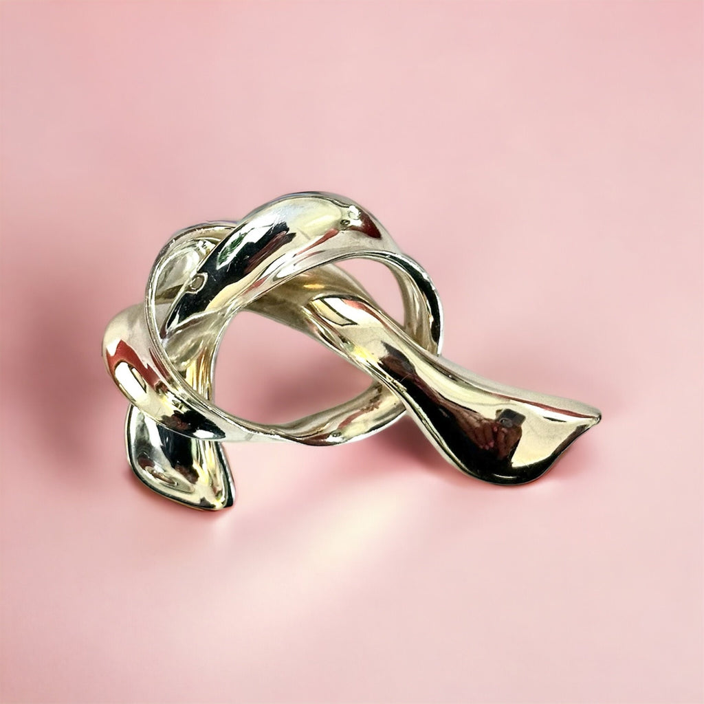 Sterling Silver Flowing Knot Brooch