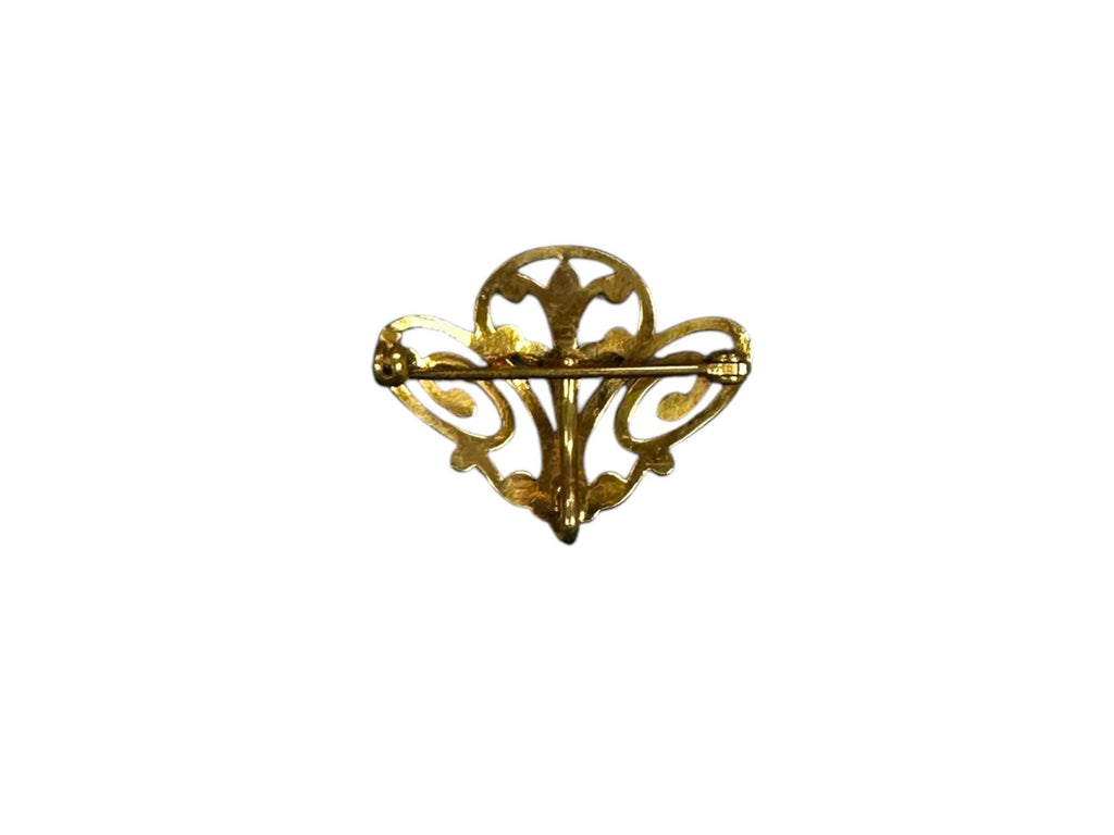 Art Nouveau Elegant Gold Filled Watch Pin
