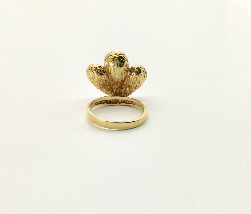Vintage 14k Yellow Gold Ruby and Diamond Ring - July Birthstone