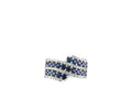 Vintage 18K White Gold Sapphire and Diamond Cocktail Ring