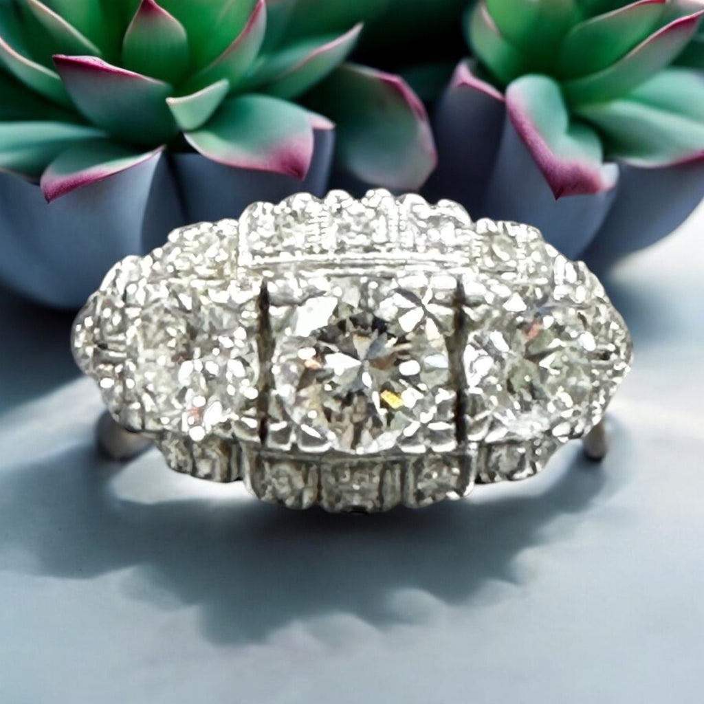 Sparkling Platinum Diamond Wedding Ring - Elegant Engagement Band