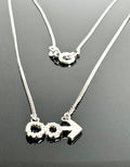 Sterling Silver Diamond Infinity and Beyond Necklace: 0.25 Carats, 20 inch Chain