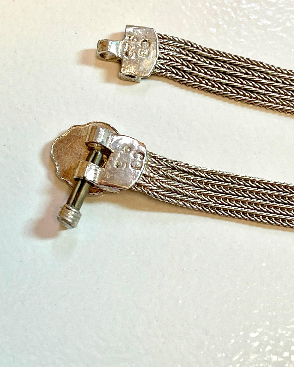 Vintage Sterling Silver Lapis Lazuli Tassel Necklace