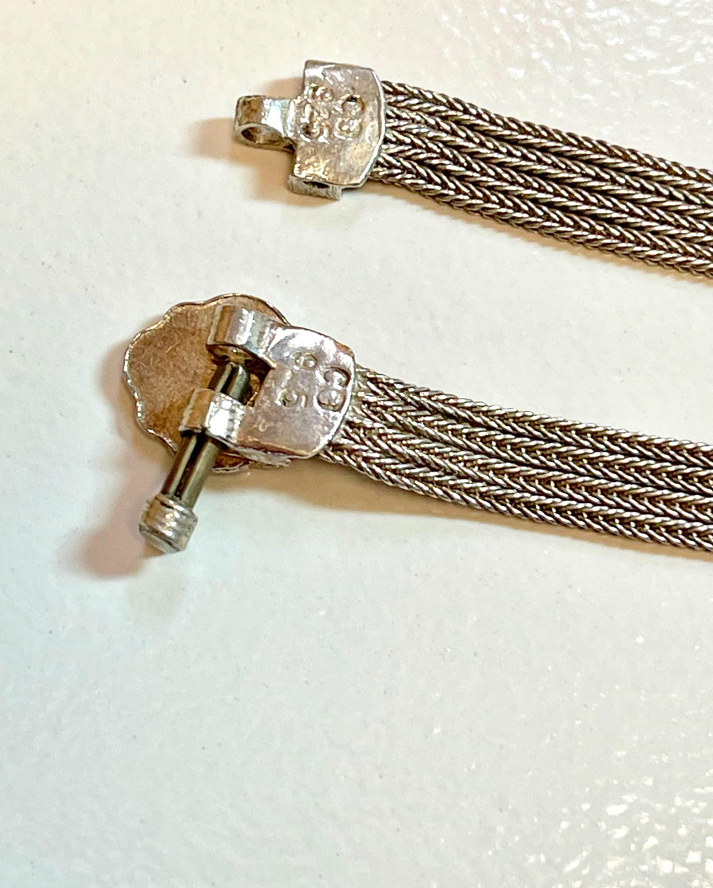 Vintage Sterling Silver Lapis Lazuli Tassel Necklace