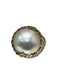 Vintage 14 Karat White, Rose and Yellow Gold Mabe Pearl Ring