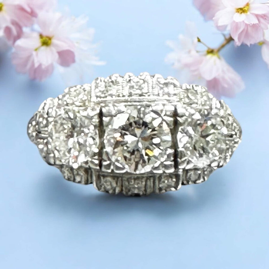 Sparkling Platinum Diamond Wedding Ring - Elegant Engagement Band