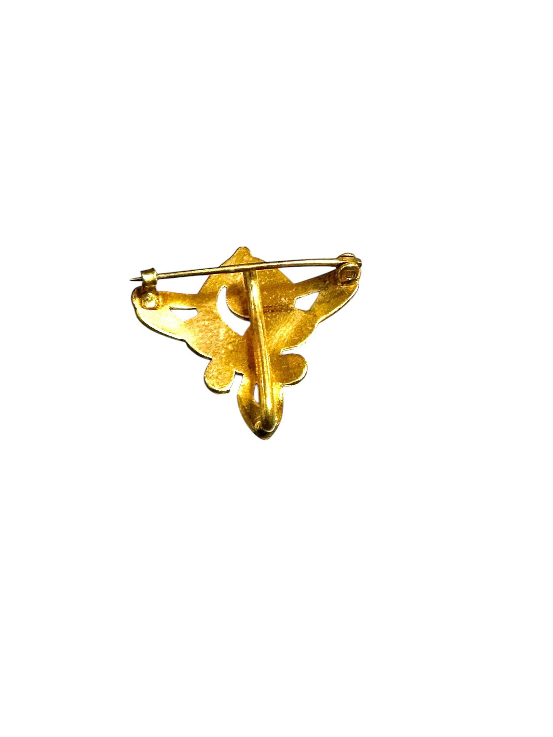 Vintage Gold Filled Art Nouveau Watch Pin - Antique Style Brooch