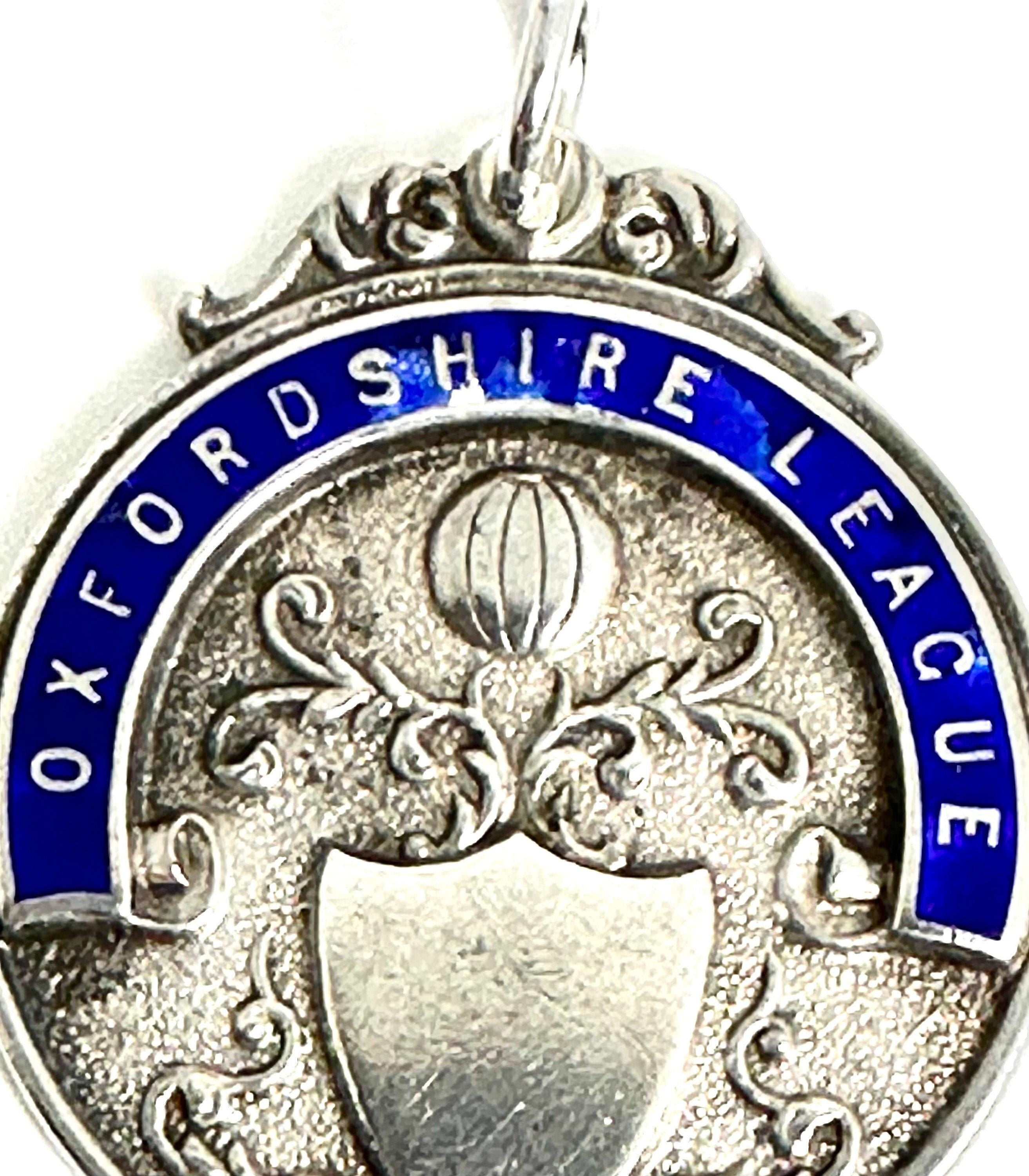 Sterling Silver Oxfordshire League Medallion: Engraved Award