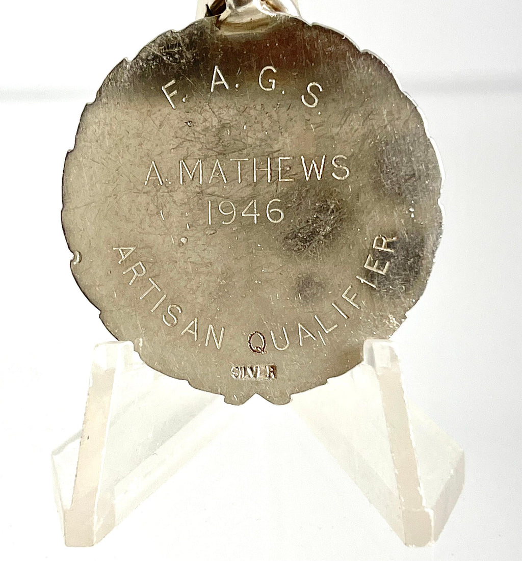 Vintage Silver Golf Medal: 1946 Artisan Qualifier Award