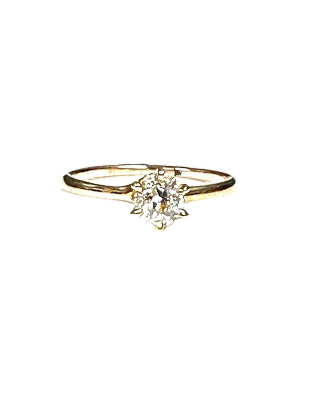 Classic Diamond Solitaire in Yellow Gold - Vintage Style