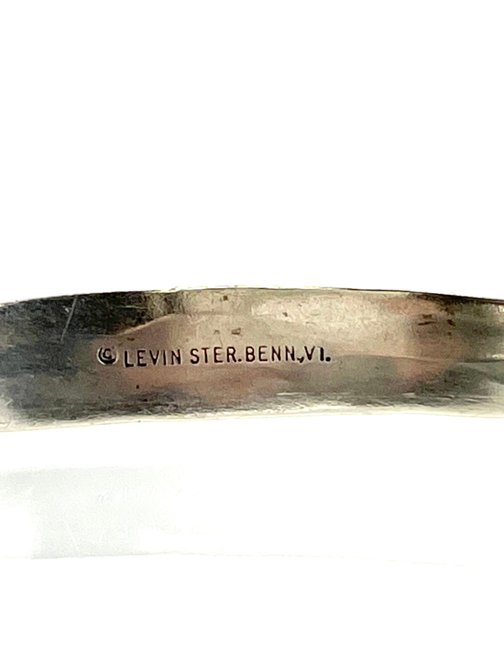 Vintage Sterling Silver Cuff Bracelet Signed Levin