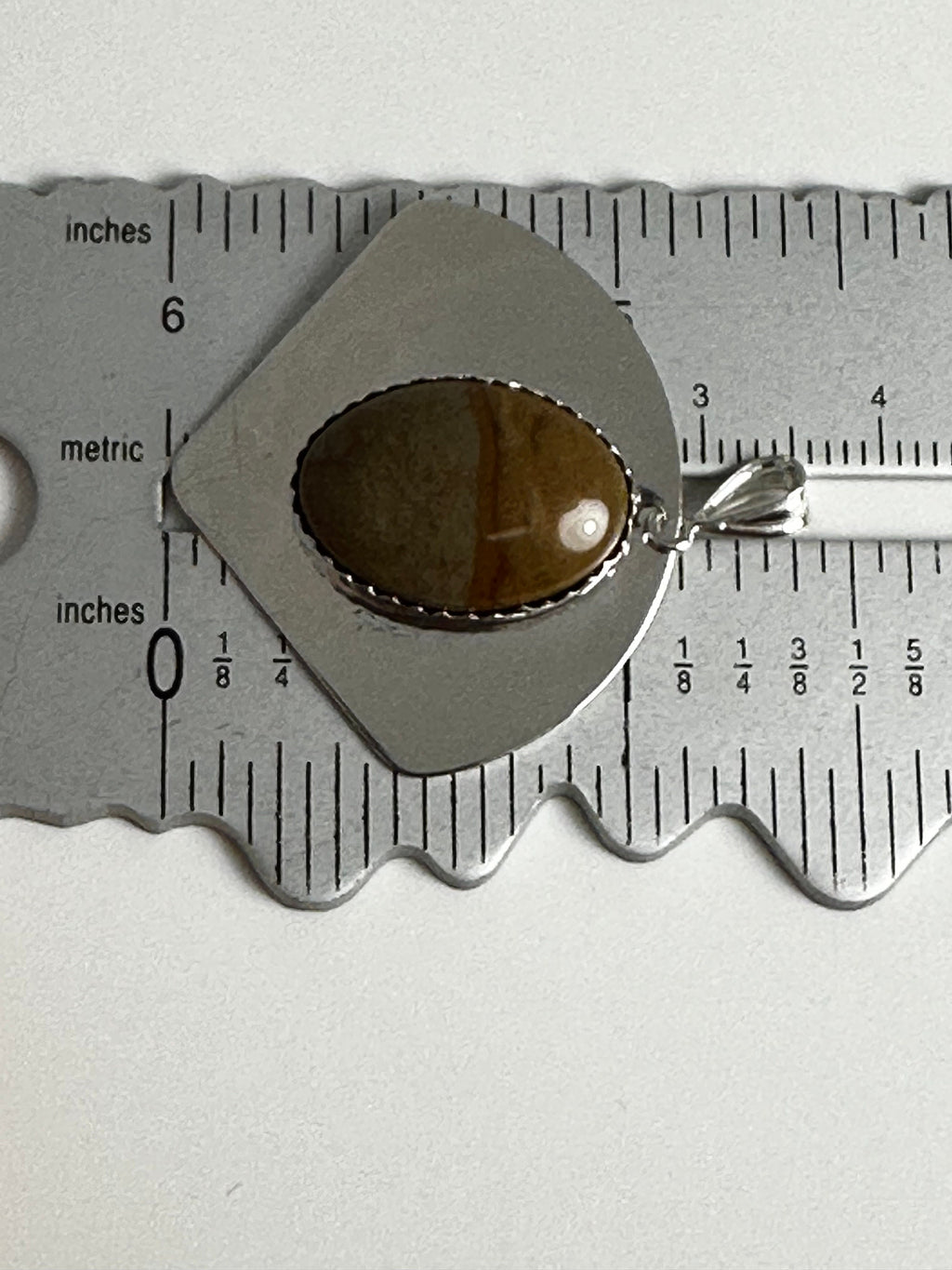 Hand Crafted Sterling Silver Agate Pendant - Student Artist JR