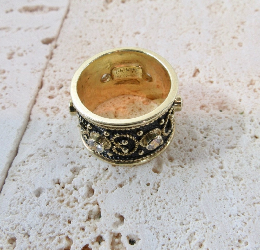 Sterling Silver Hand Crafted Wedding Band Ring, Wide Band Ring, Wedding Band, Cubic Zirconia Ring, Hallmarked Ring, Hallmark