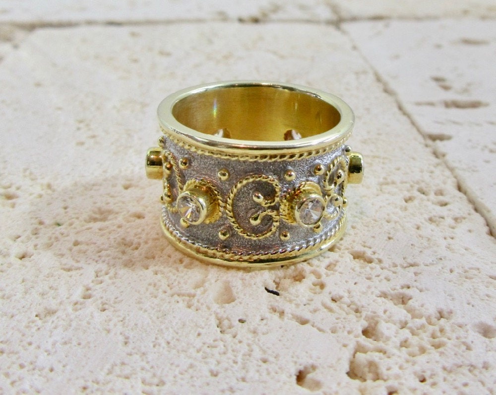 Sterling Silver Hand Crafted Wedding Band Ring, Wide Band Ring, Wedding Band, Sterling Ring, Cubic Zirconia Ring, Hallmarked Ring, Hallmark