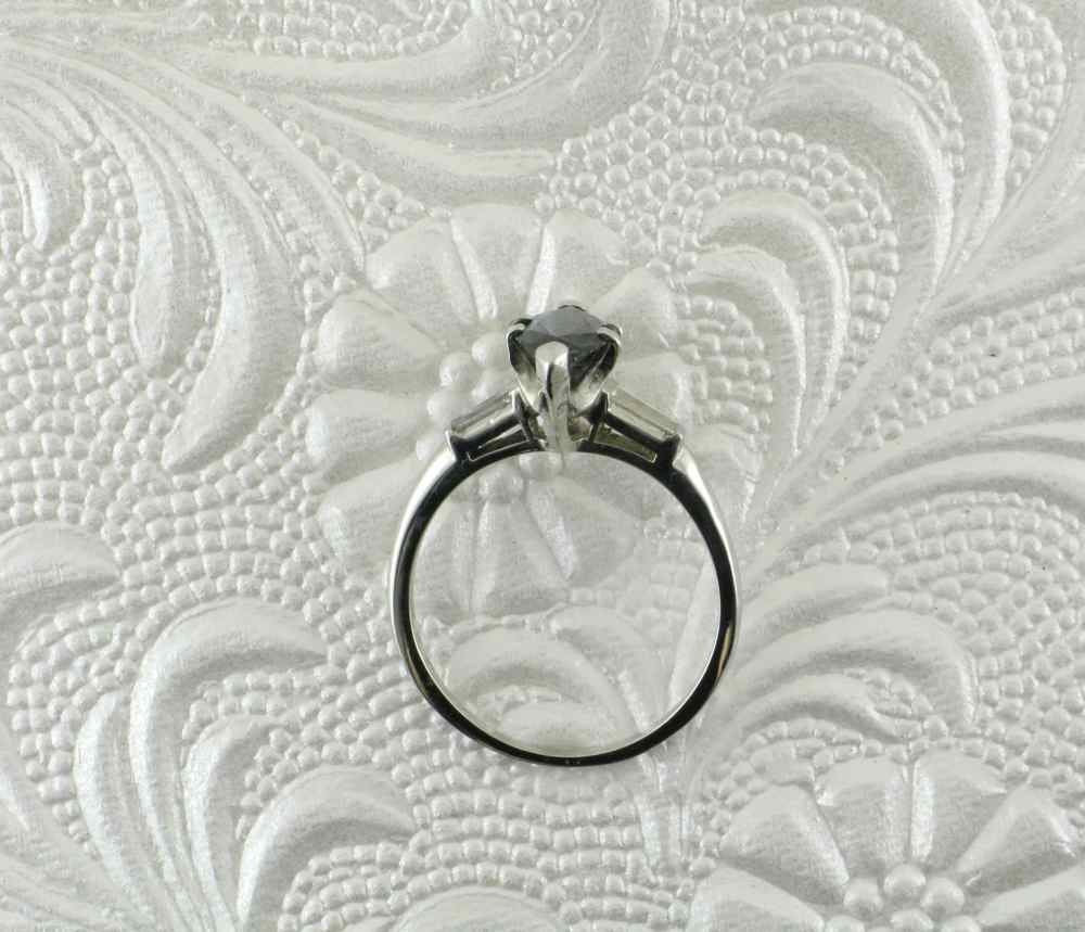 Platinum Marquise Blue Sapphire Ring: Diamond Alternative Engagement Ring