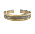 Vintage Sterling Silver Braid Design Cuff Bracelet
