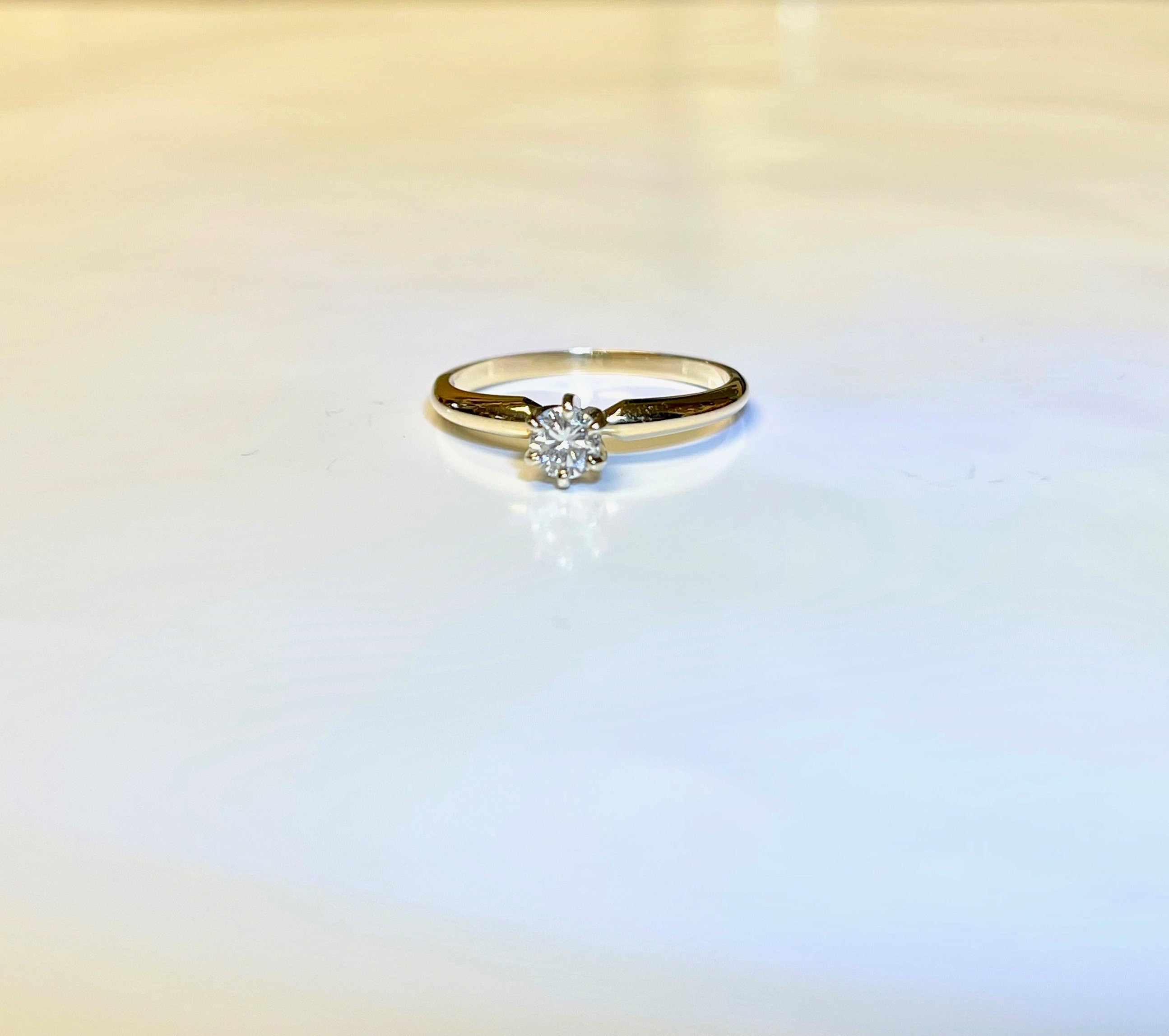 Classic Vintage Yellow Gold Solitaire Engagement Ring