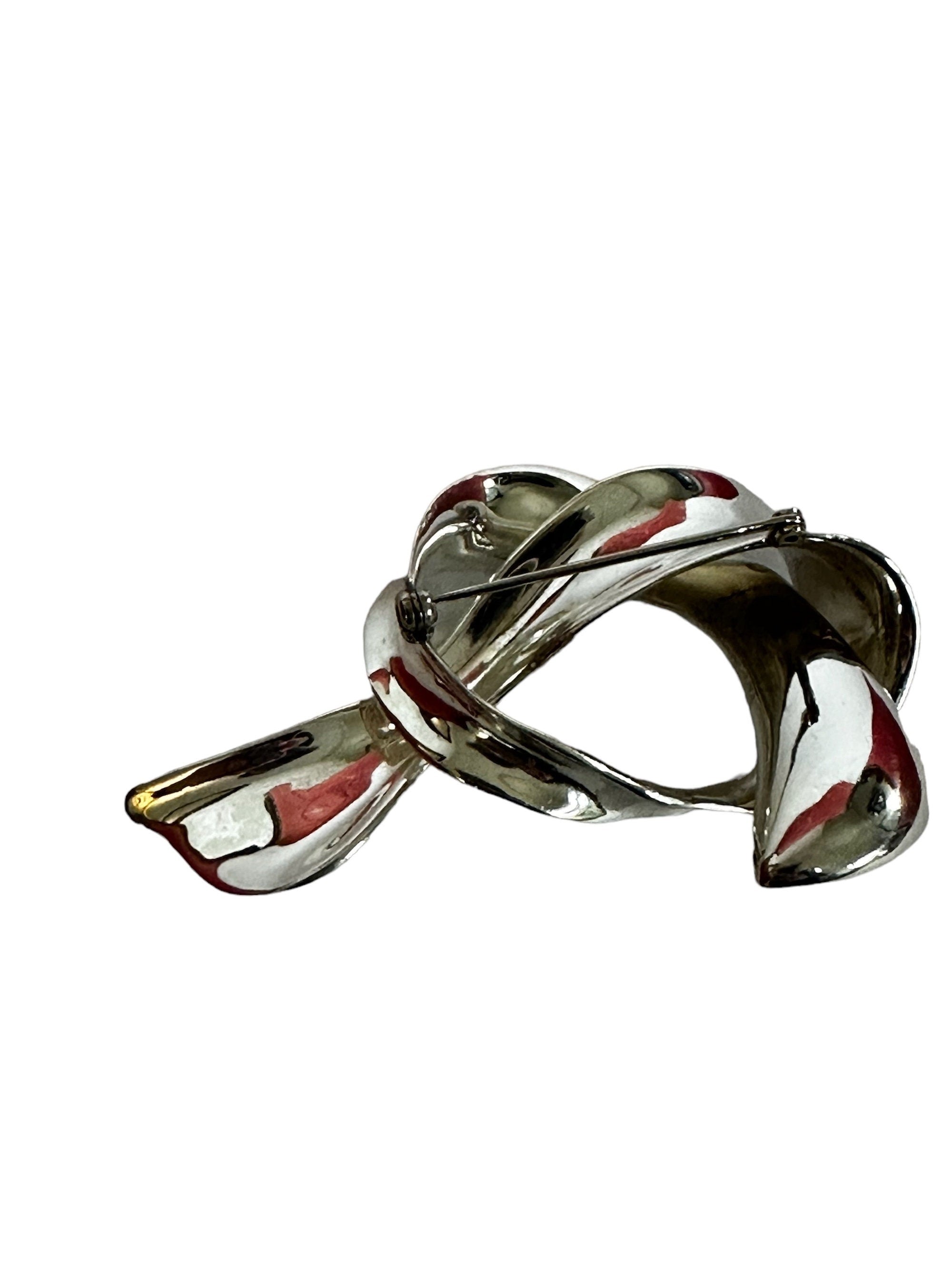 Sterling Silver Flowing Knot Brooch