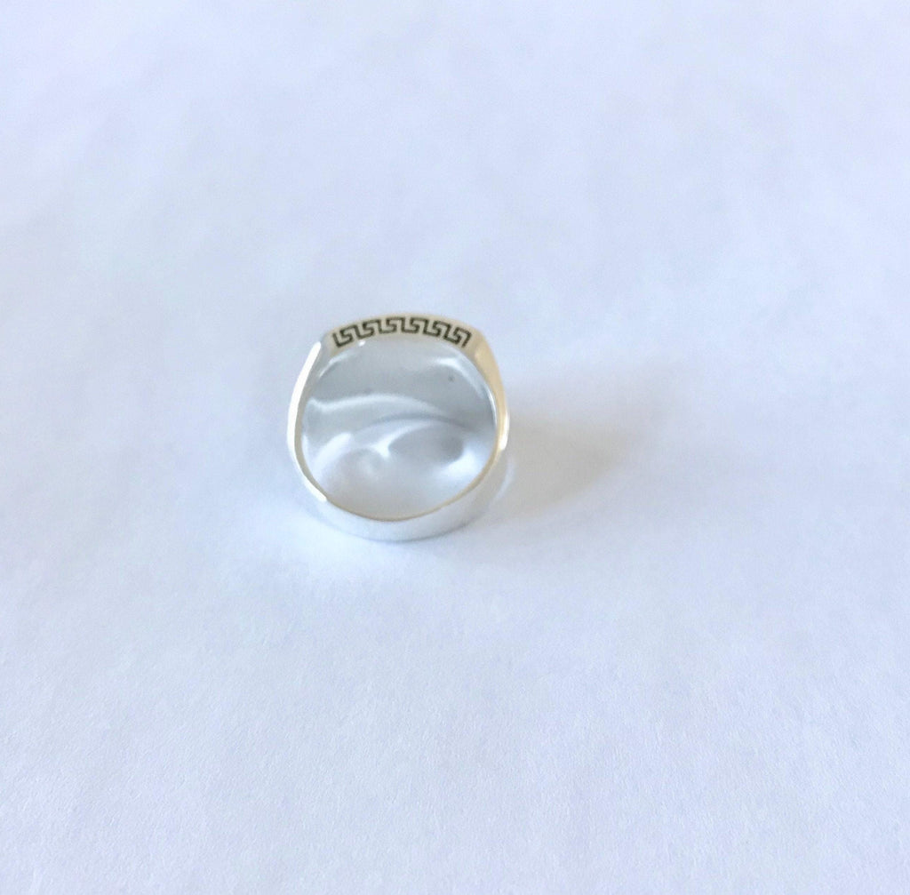 Sterling Silver Turquoise Ring, December Birthstone Ring, Inlaid Turquoise Ring