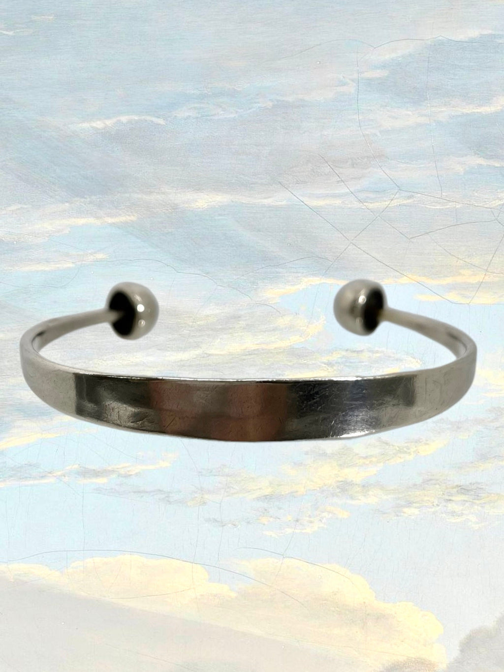 Vintage Sterling Silver Cuff Bracelet Signed Levin