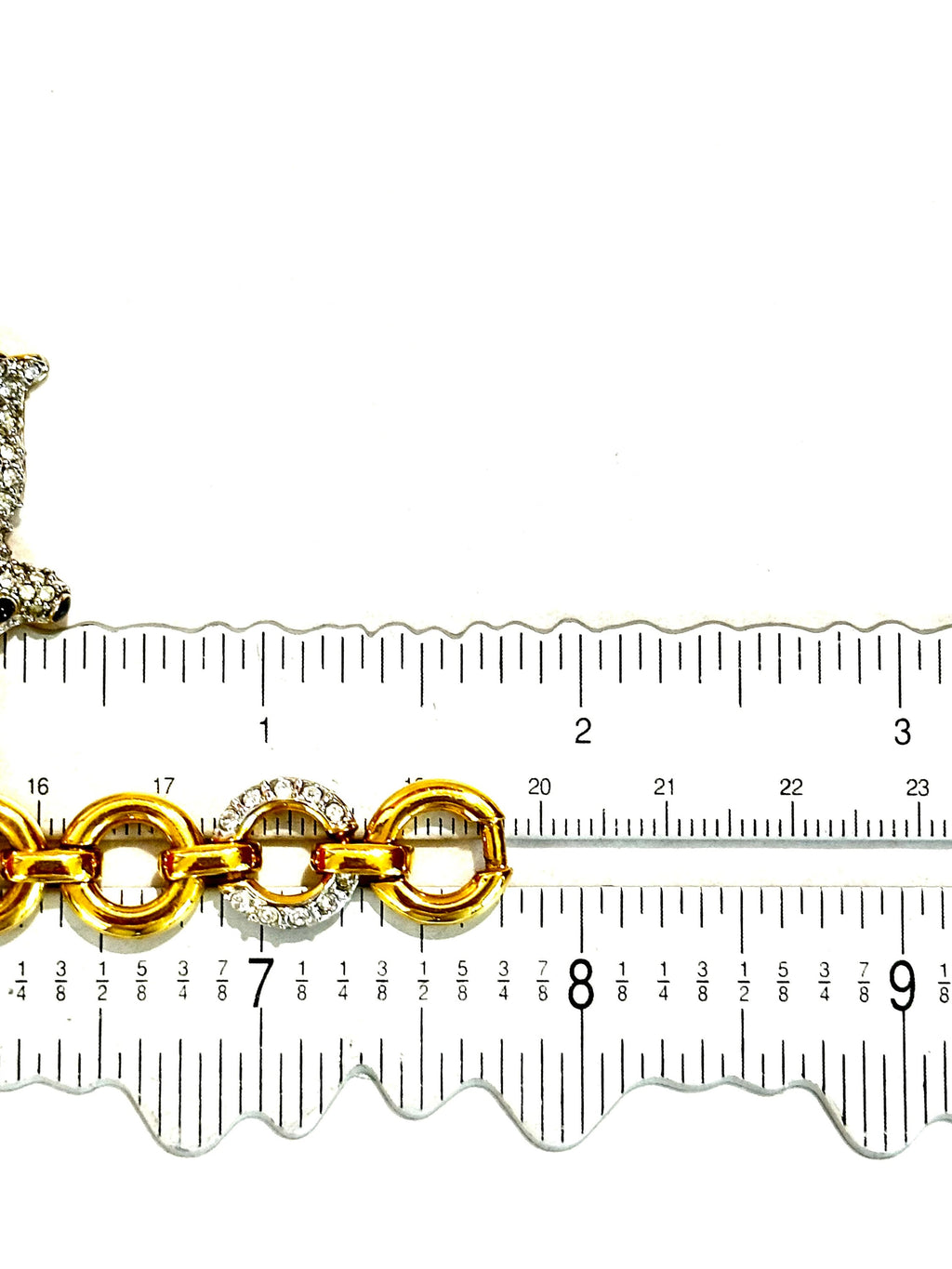 Gold Plated Metal Alloy Swarovski Crystal Charm Bracelet