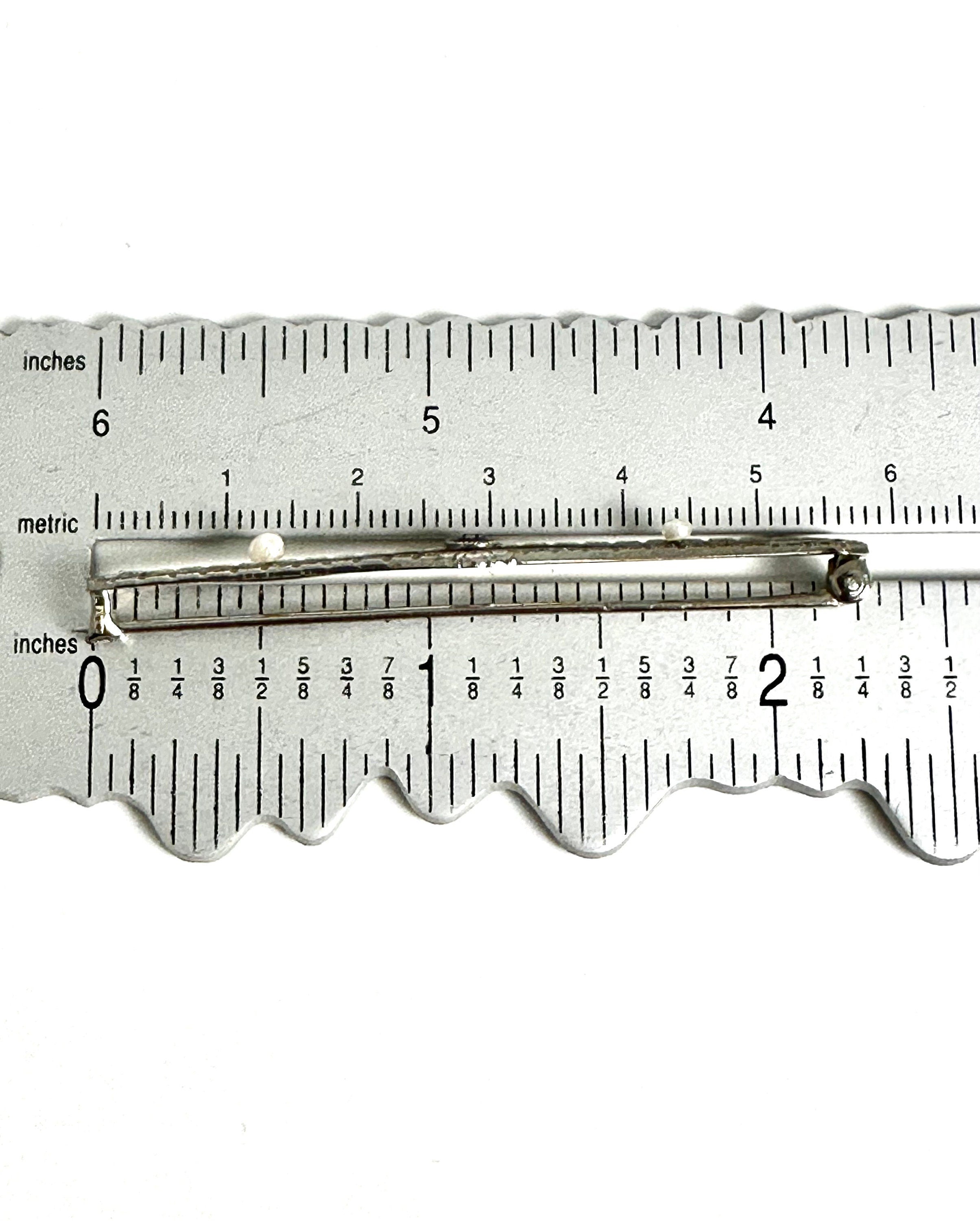 Elegant 10K White Gold Amethyst & Pearl Pin, Edwardian Style Amethyst Brooch