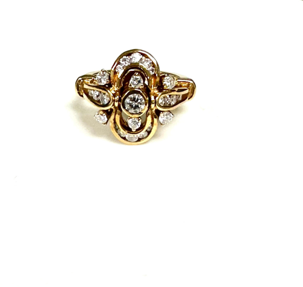 Yellow Gold Diamond Tremblant Cocktail Ring