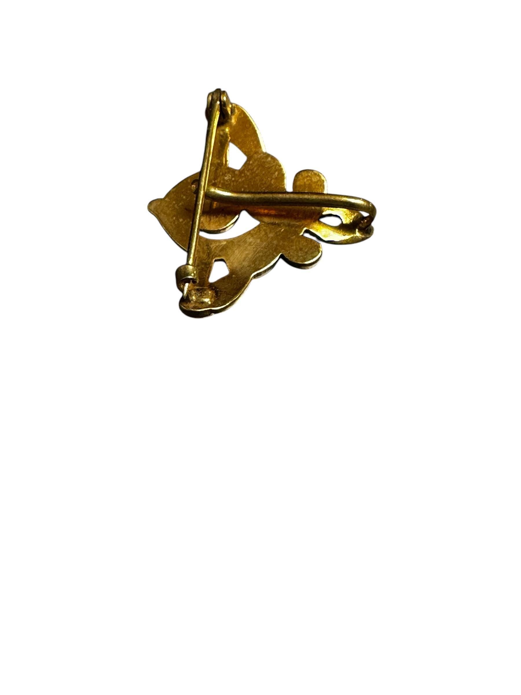 Vintage Gold Filled Art Nouveau Watch Pin - Antique Style Brooch