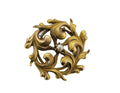 Victorian 14k Yellow Gold Pearl Pin Pendant: Rococo Design