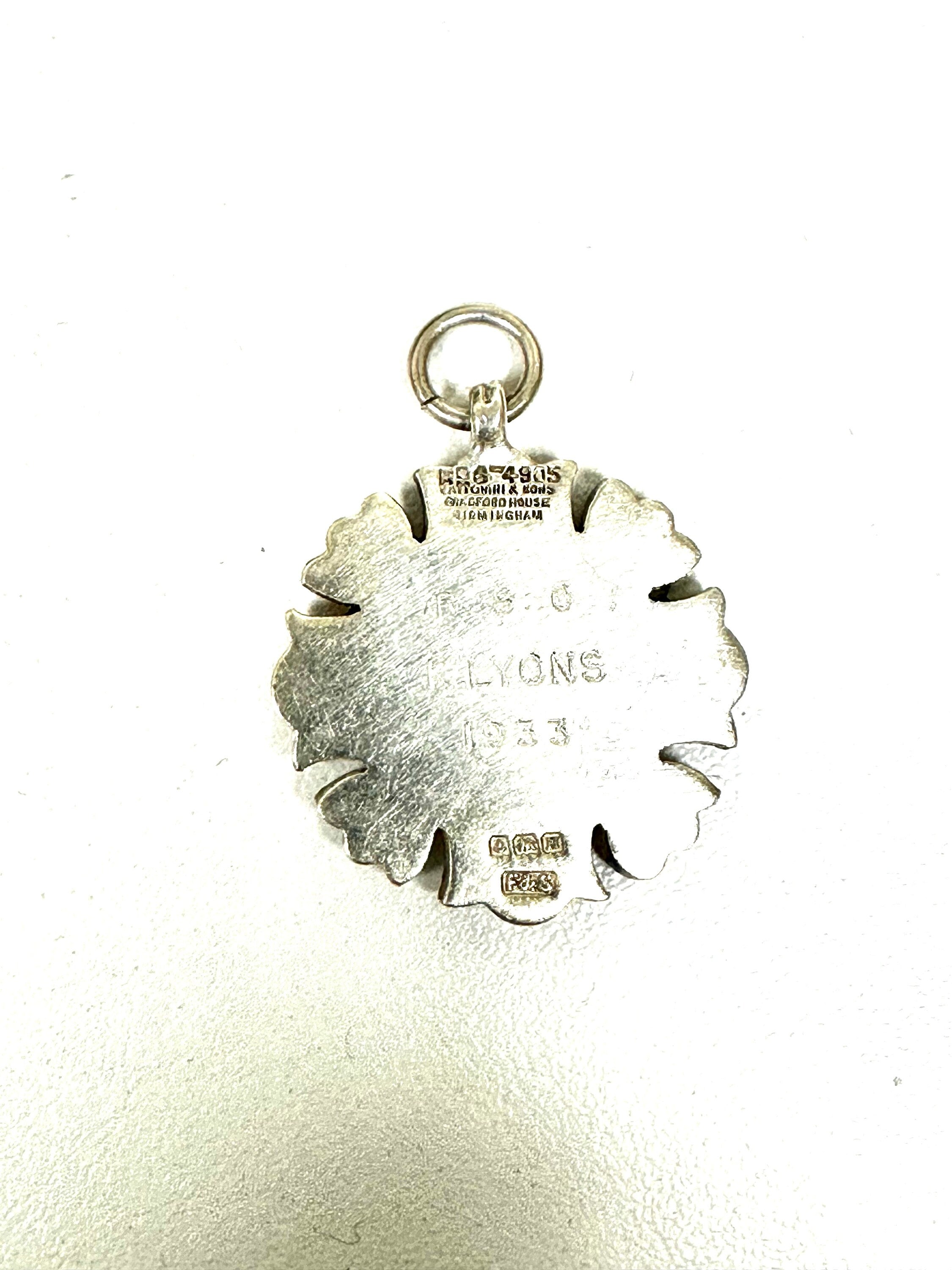Vintage Hallmarked Swimming Medal Dated 1933