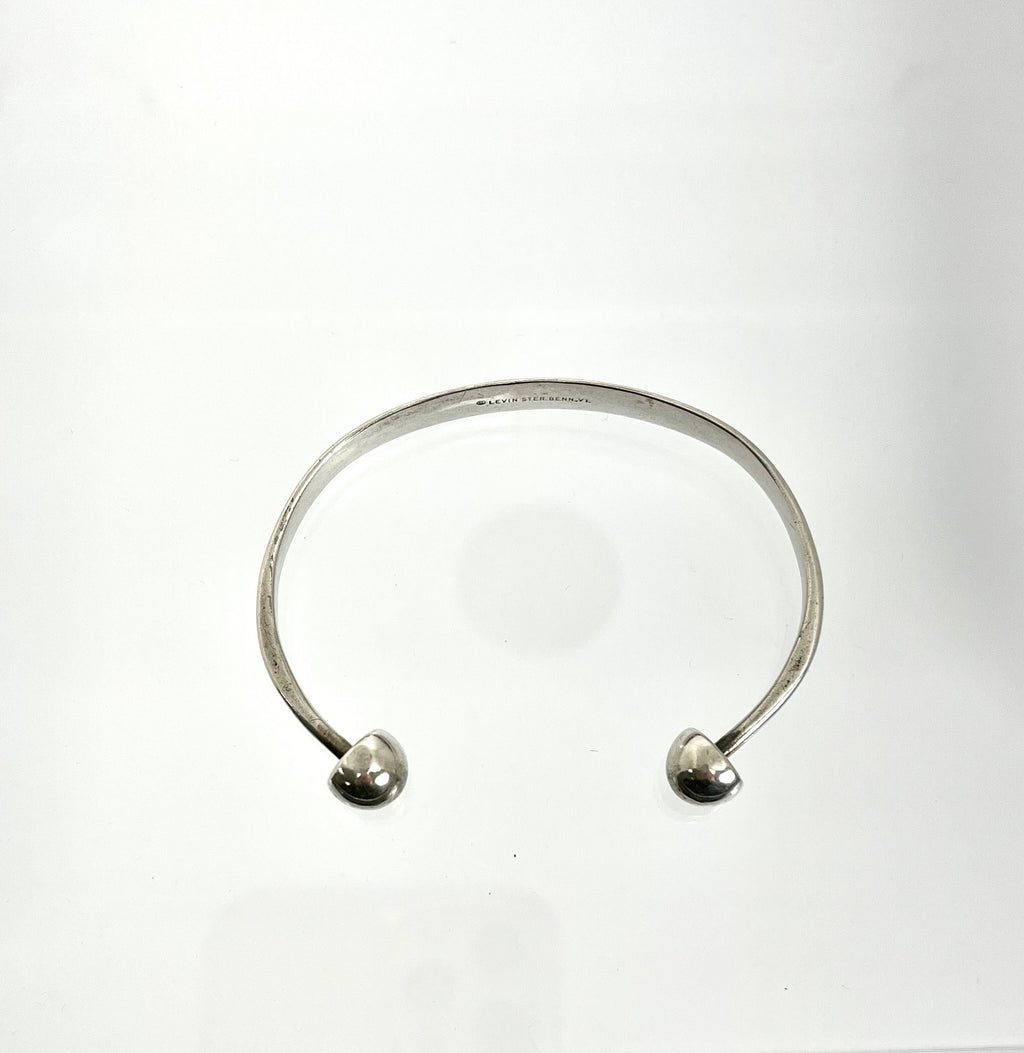 Vintage Sterling Silver Cuff Bracelet Signed Levin